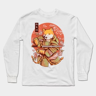 Akita Samurai - Cute Warrior Dog Gift Long Sleeve T-Shirt